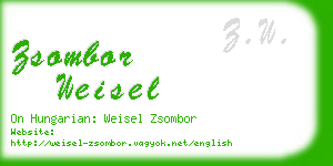 zsombor weisel business card